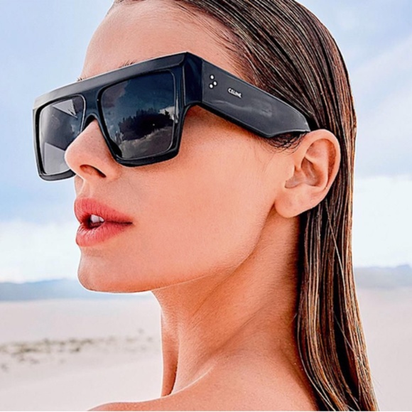CELINE 60MM Flat-Top Square Sunglasses - Picture 1 of 9